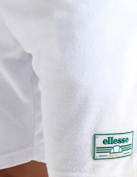 Pantalón corto Ellesse blanco tejido toalla para hombre