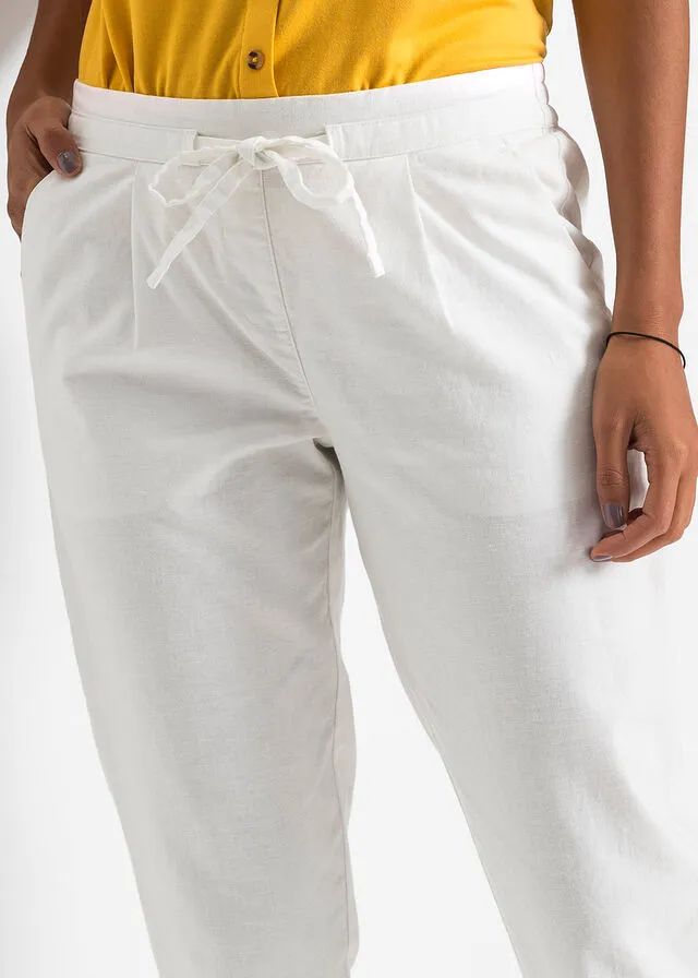 Pantalón de lino Blanco