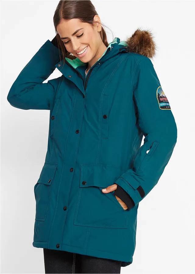 Parka impermeable Petróleo azul