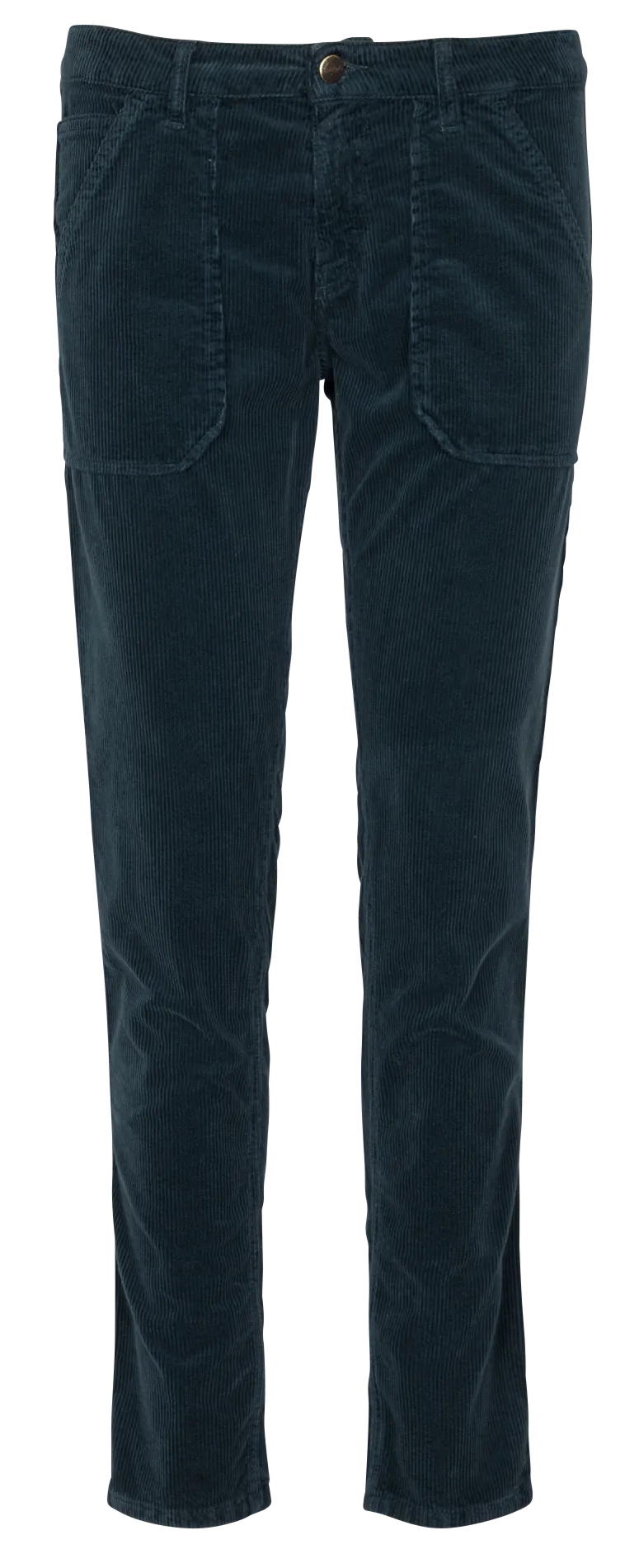 PIERCE - Pantalón slim de pana en azul