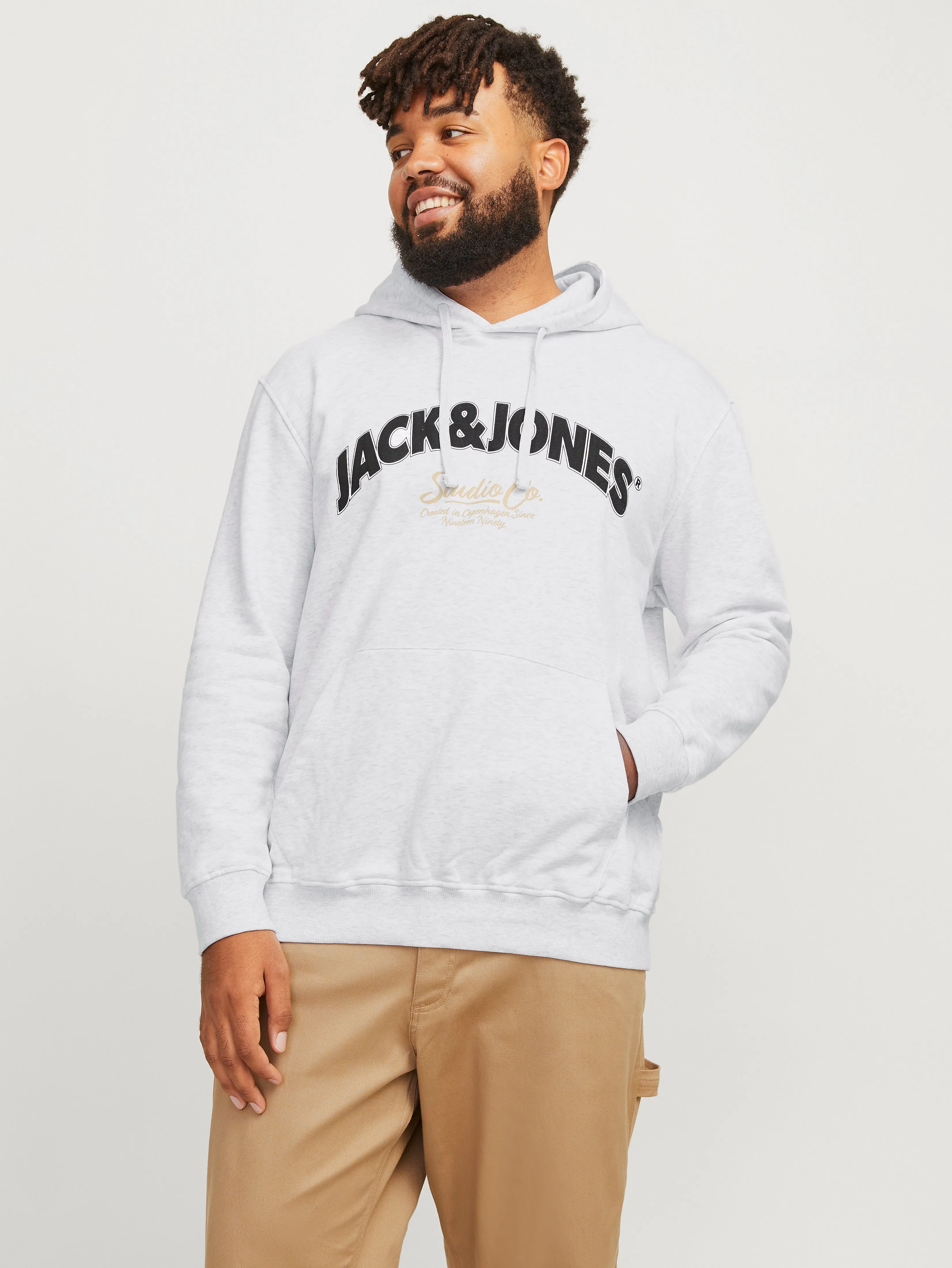 Plus Sudadera con capucha Logotipo | Gris claro | Jack & Jones®