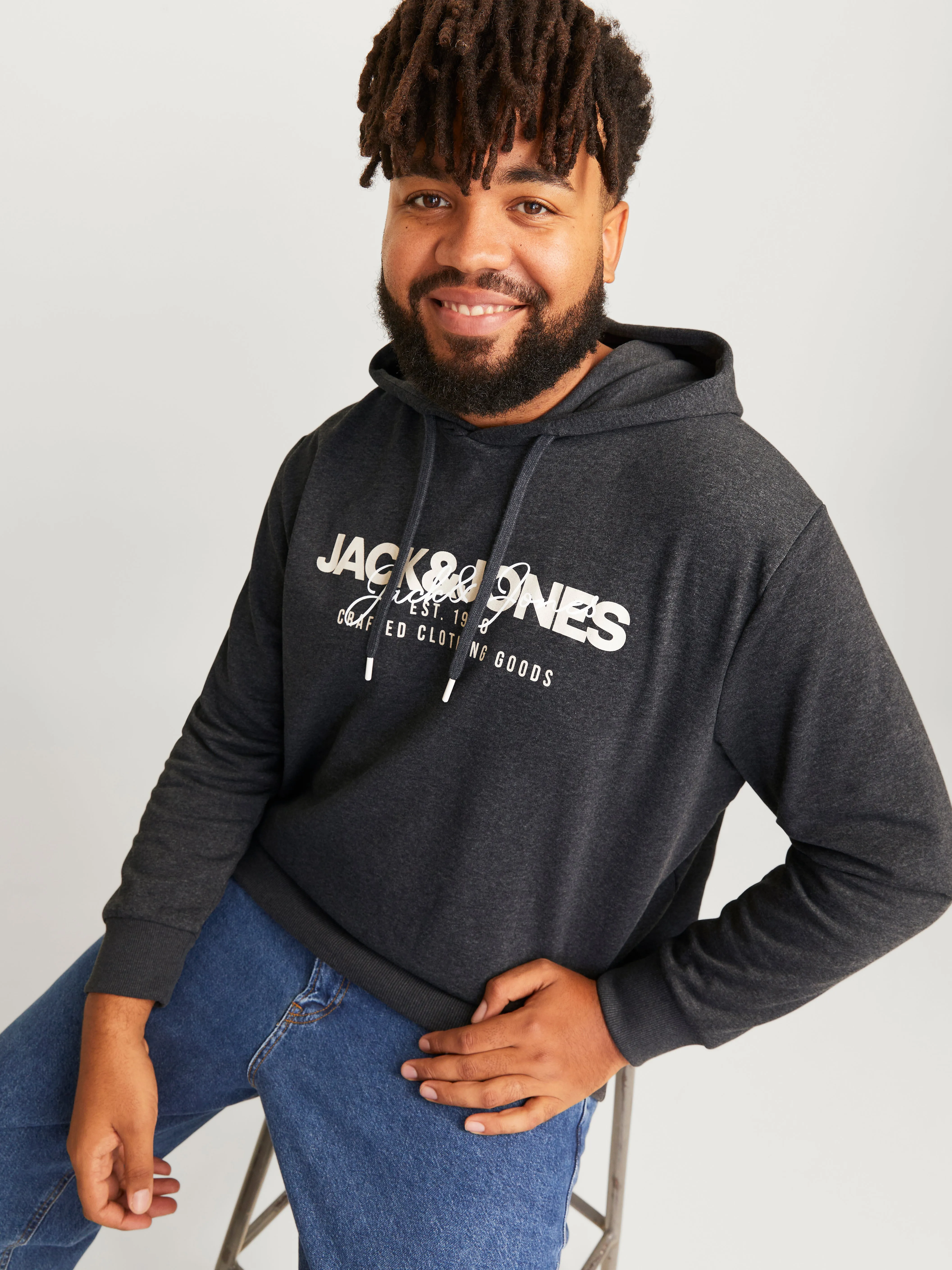 Plus Sudadera con capucha Logotipo | Negro | Jack & Jones®