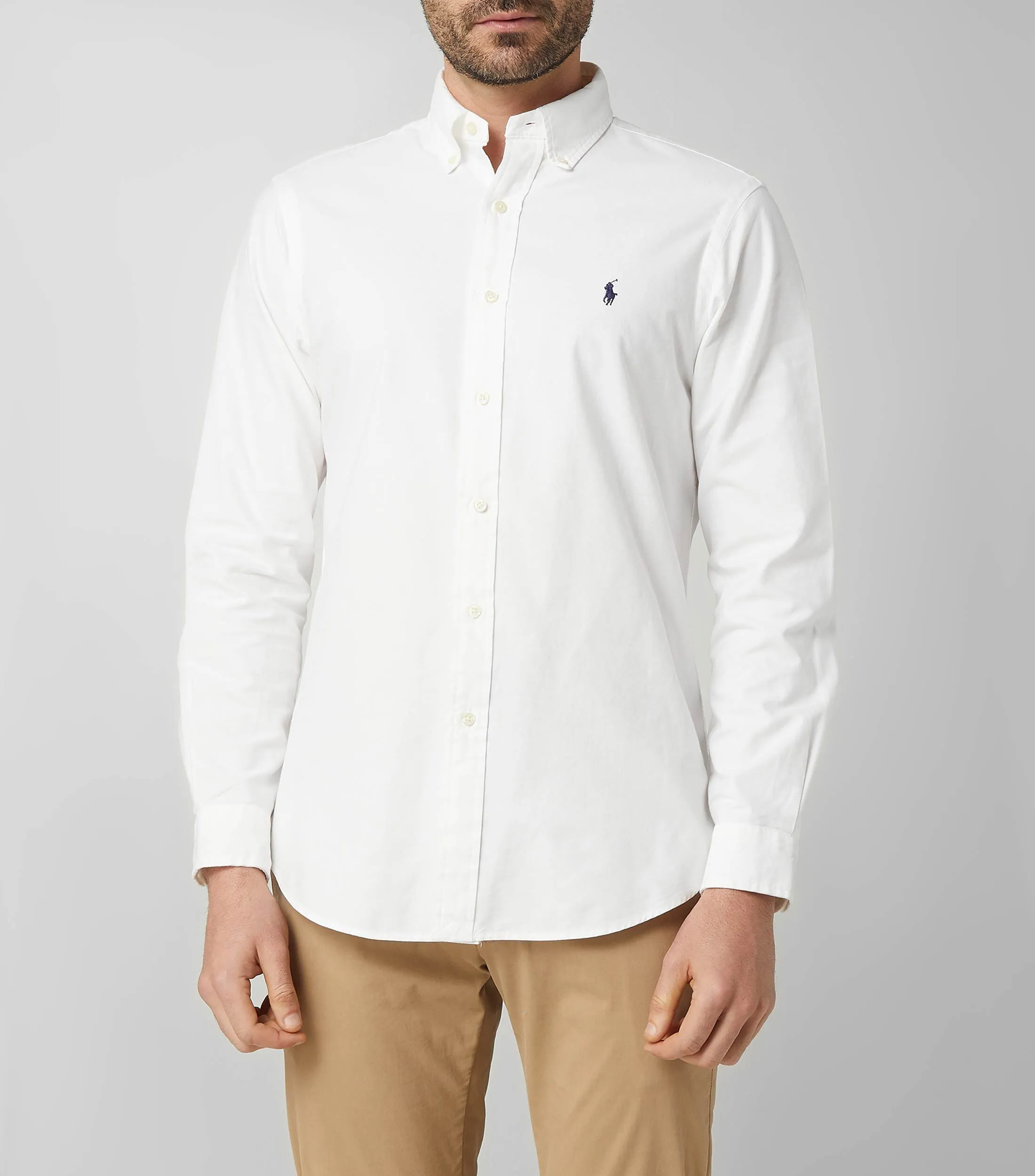 Polo Ralph Lauren Camisa lisa manga larga Hombre