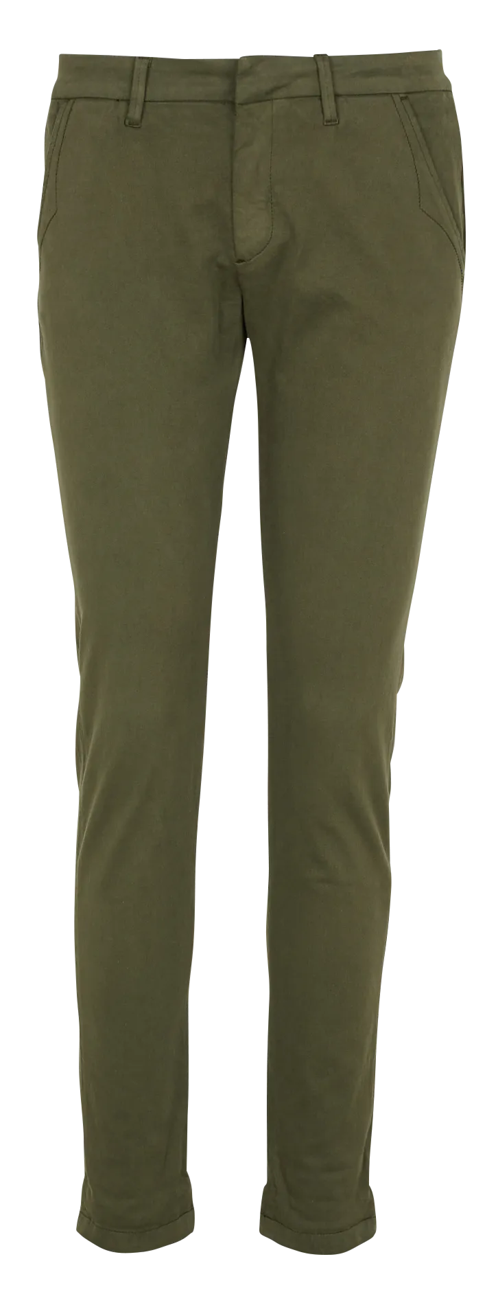 REIKO SANDY 2 BASIC - Pantalón chino de algodón elástico en caqui