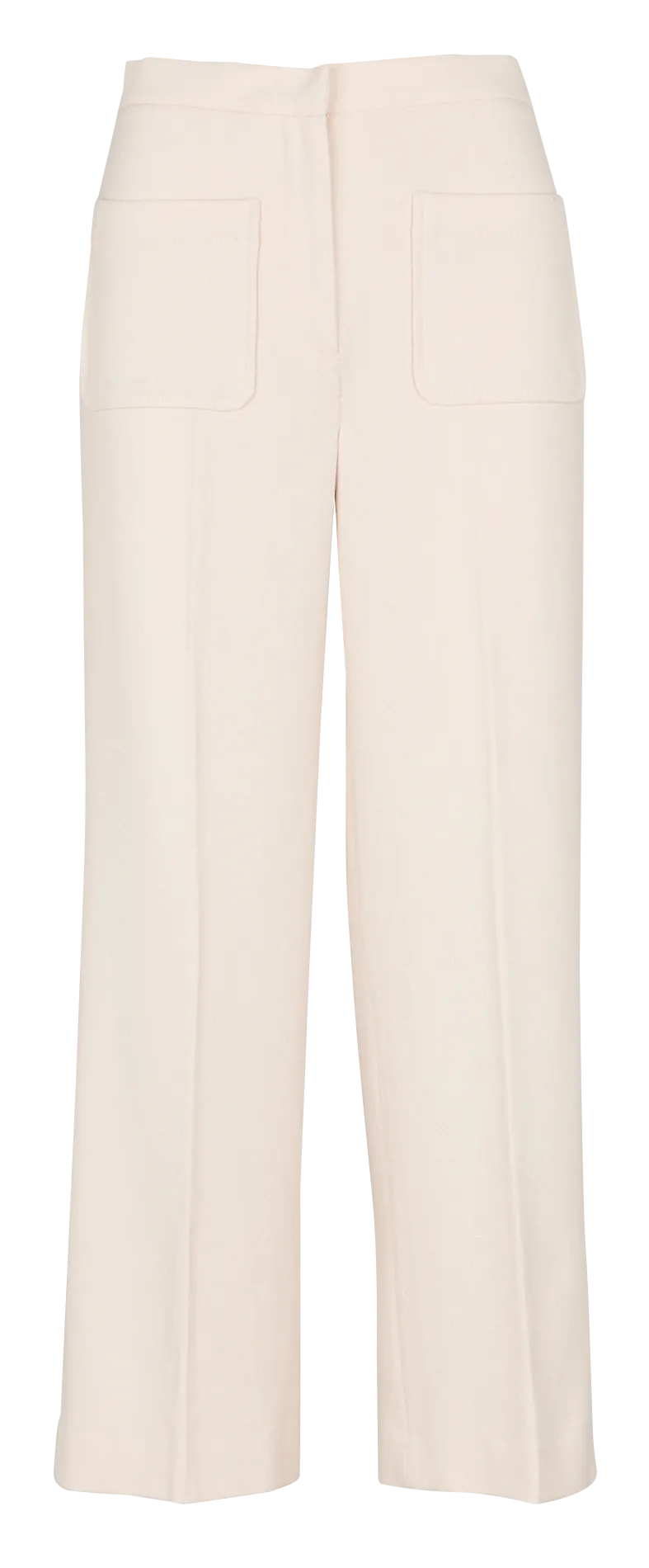 SESSUN ALBERWOOL - Pantalón recto con pliegues marcados en beige