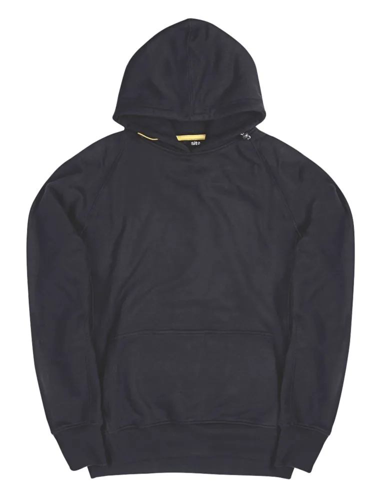 Site Alder, sudadera con capucha, negro, talla L (pecho 41