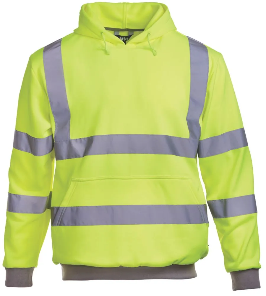 Site Cromer, sudadera con capucha de alta visibilidad, amarillo, talla L (pecho 48 1/2