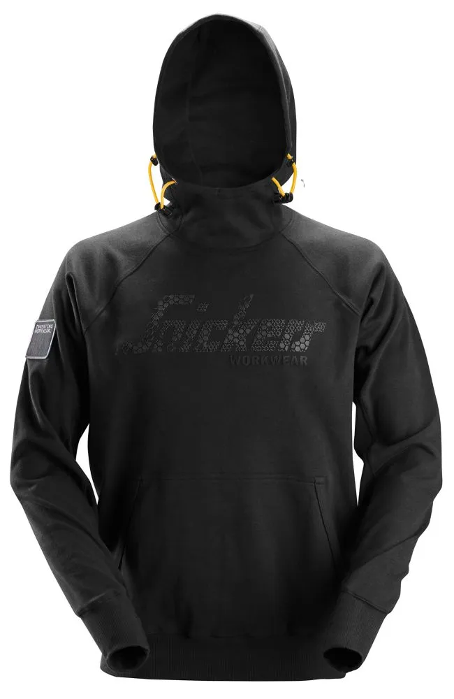 Snickers Logo, sudadera con capucha, negro, talla M (pecho 39