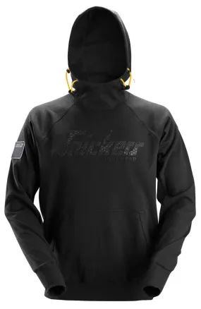 Snickers Logo, sudadera con capucha, negro, talla M (pecho 39)