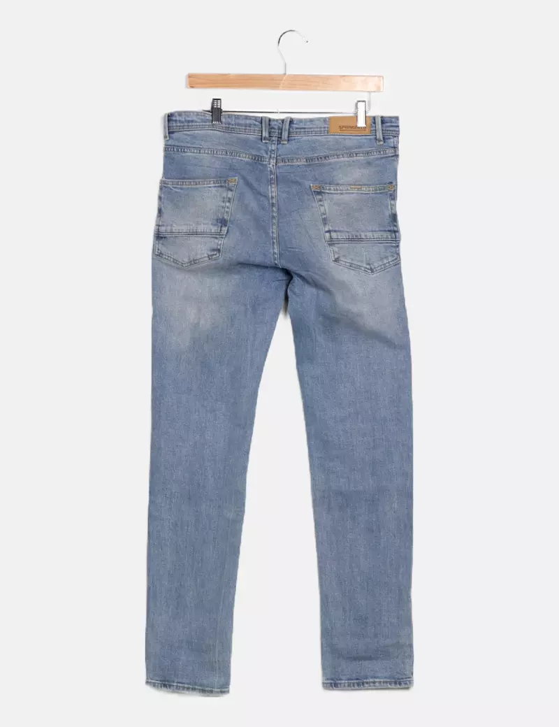 Springfield Pantalón denim claro