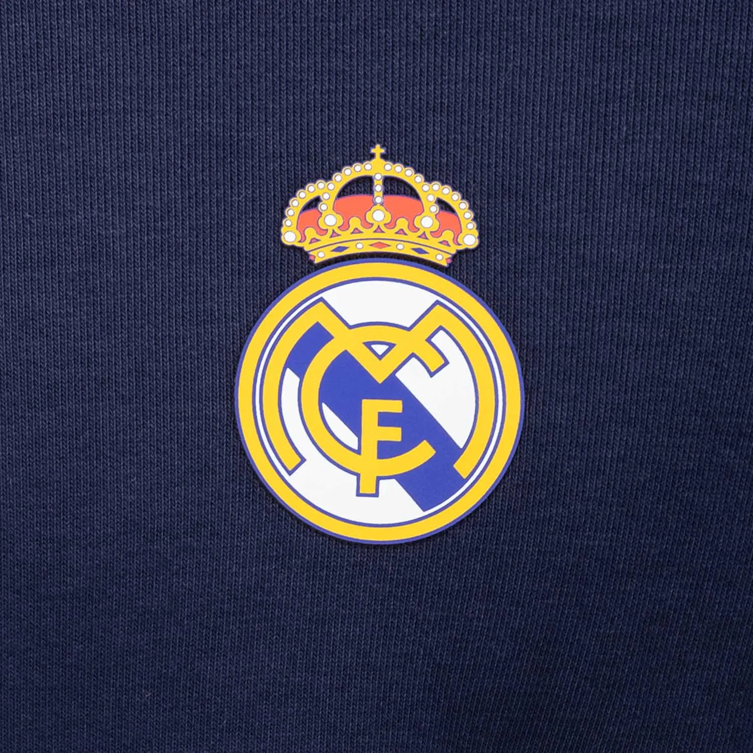 Sudadera Capucha Azul Hombre ECO Essentials Real Madrid Escudo Color