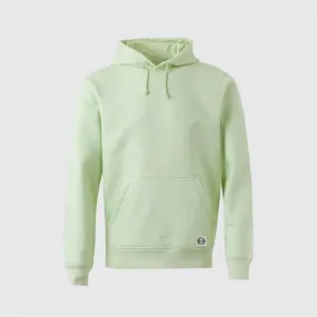 Sudadera capucha clásica algodón orgánico unisex inicial grande color verde suave