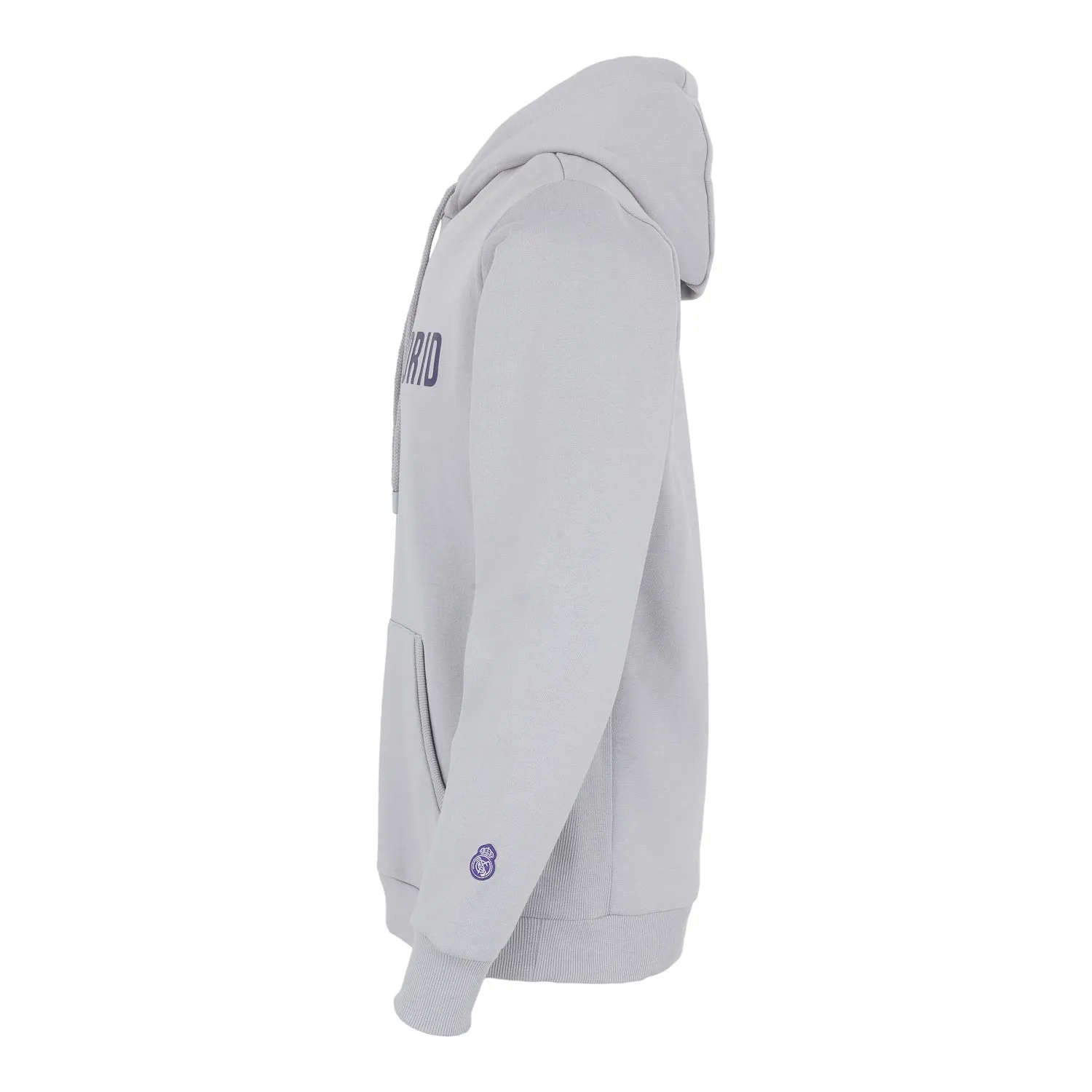 Sudadera Capucha Hombre Texto Gris/Morado