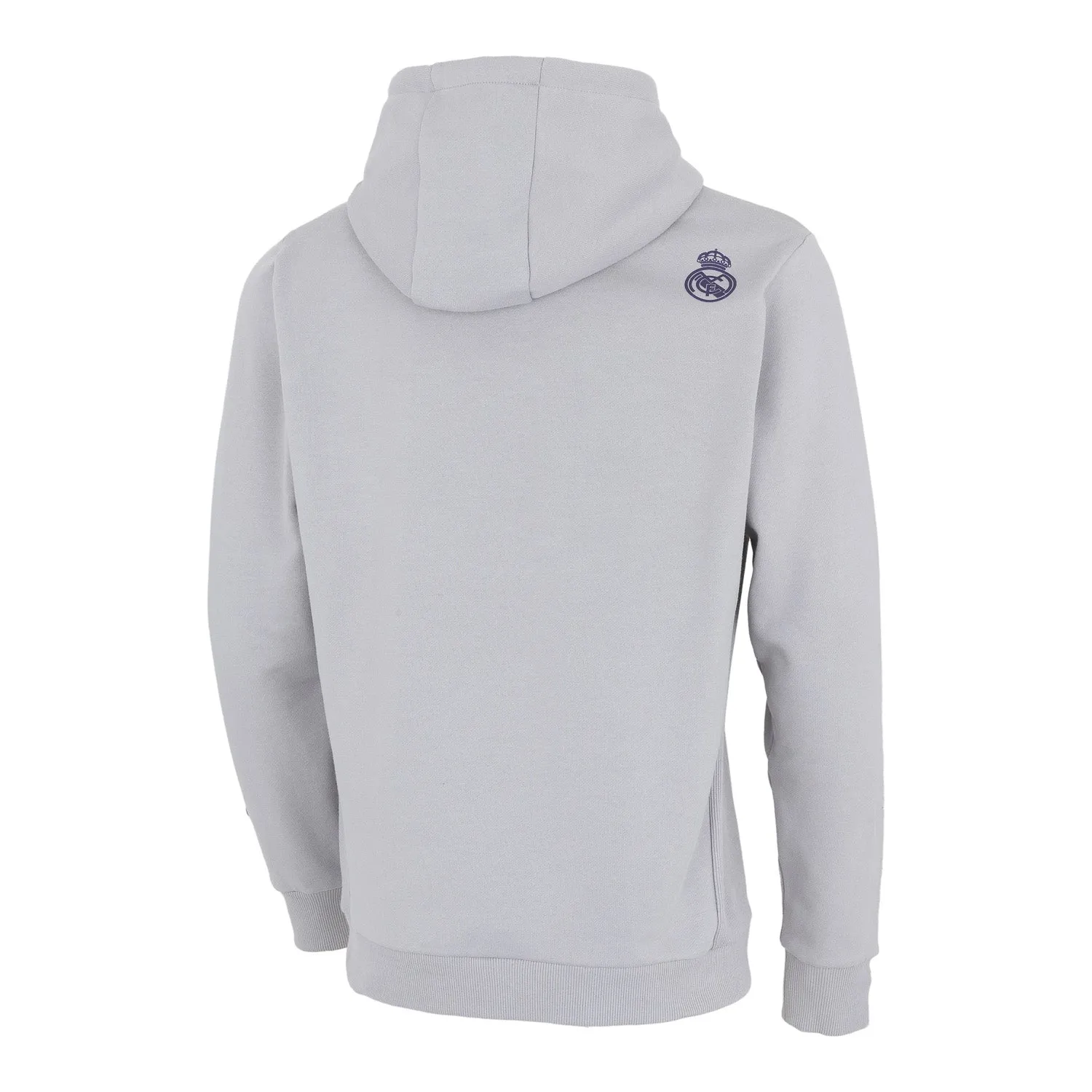 Sudadera Capucha Hombre Texto Gris/Morado