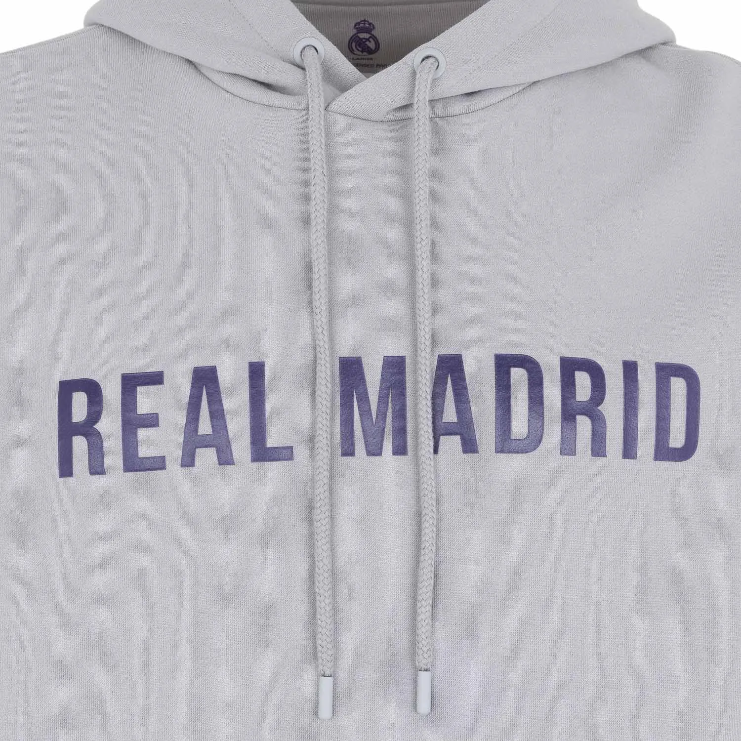 Sudadera Capucha Hombre Texto Gris/Morado