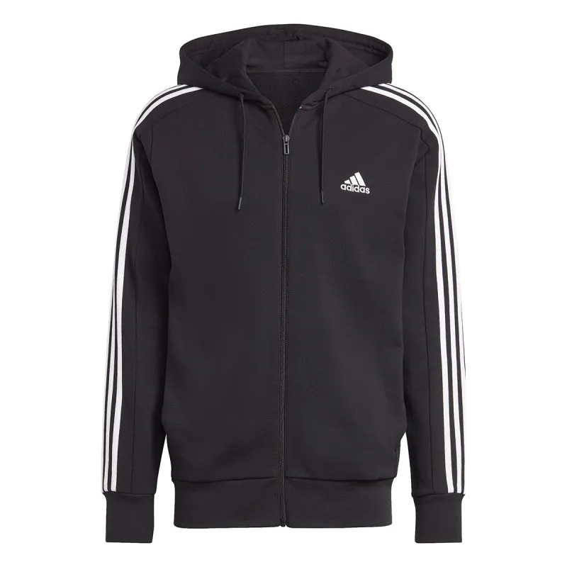 Sudadera con capucha Adidas Essentials French Terry 3-Stripes Full-Zip