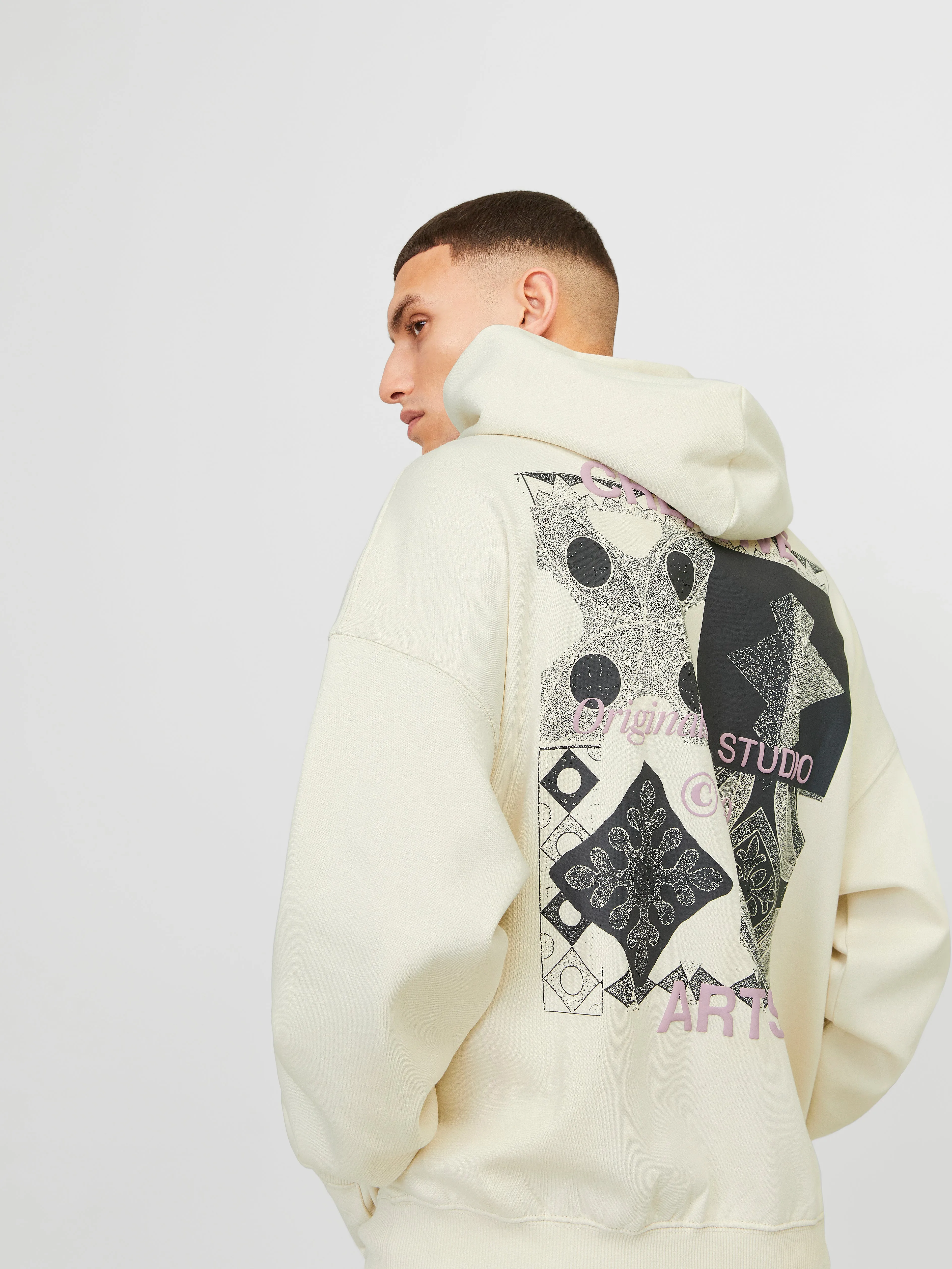 Sudadera con capucha Estampado | Blanco hueso | Jack & Jones®