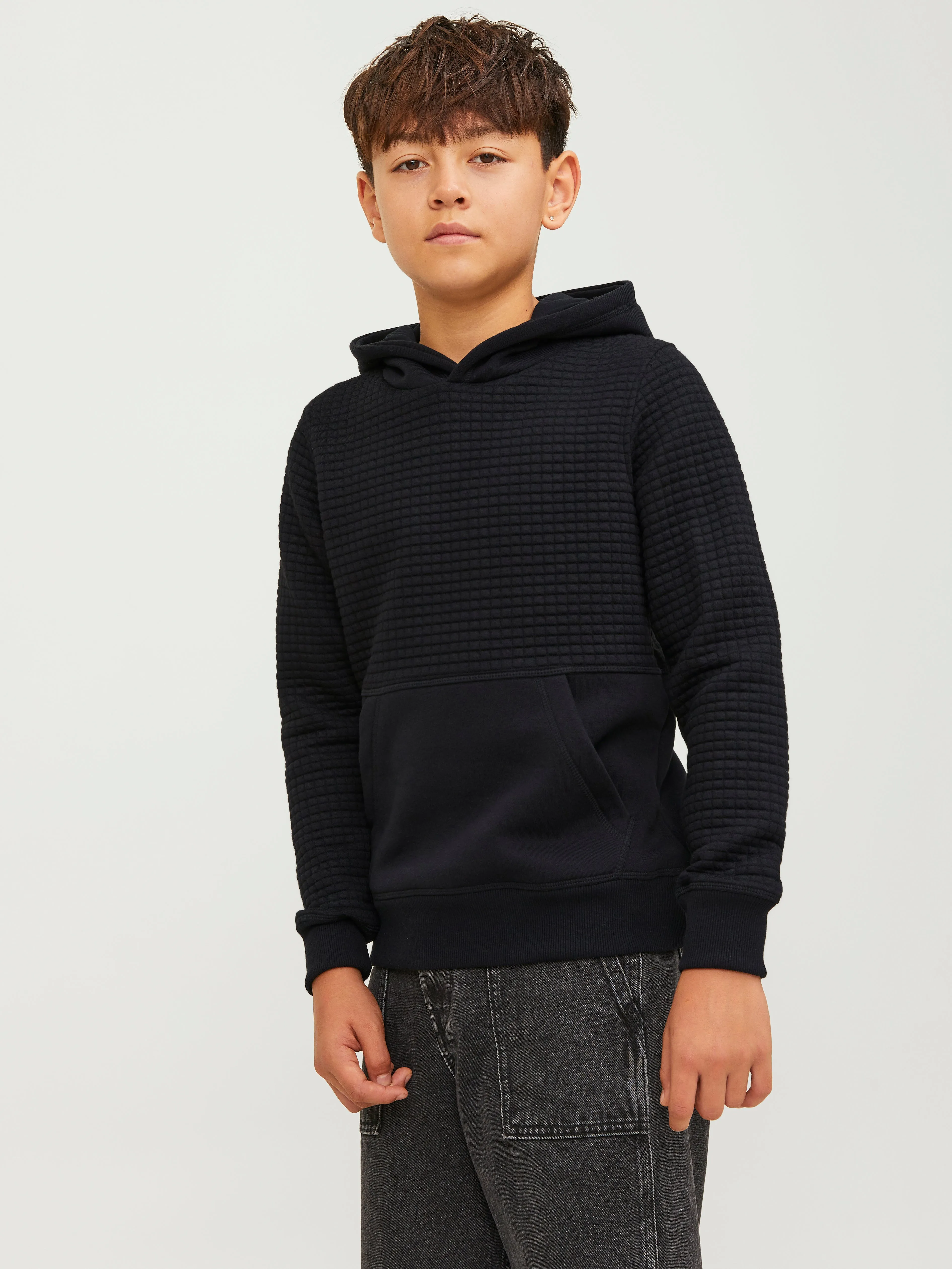 Sudadera con capucha Liso Junior | Negro | Jack & Jones®