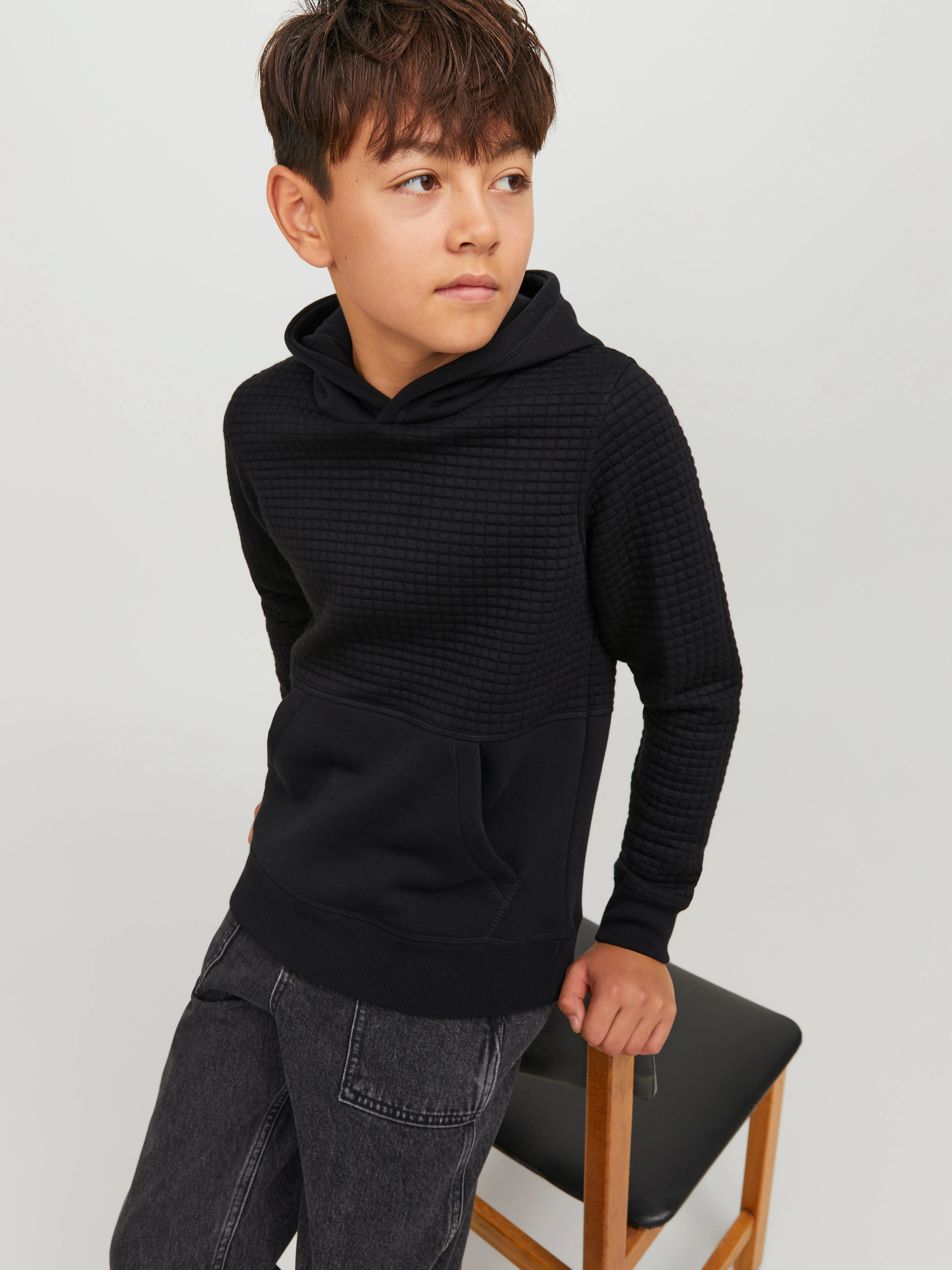 Sudadera con capucha Liso Junior | Negro | Jack & Jones®