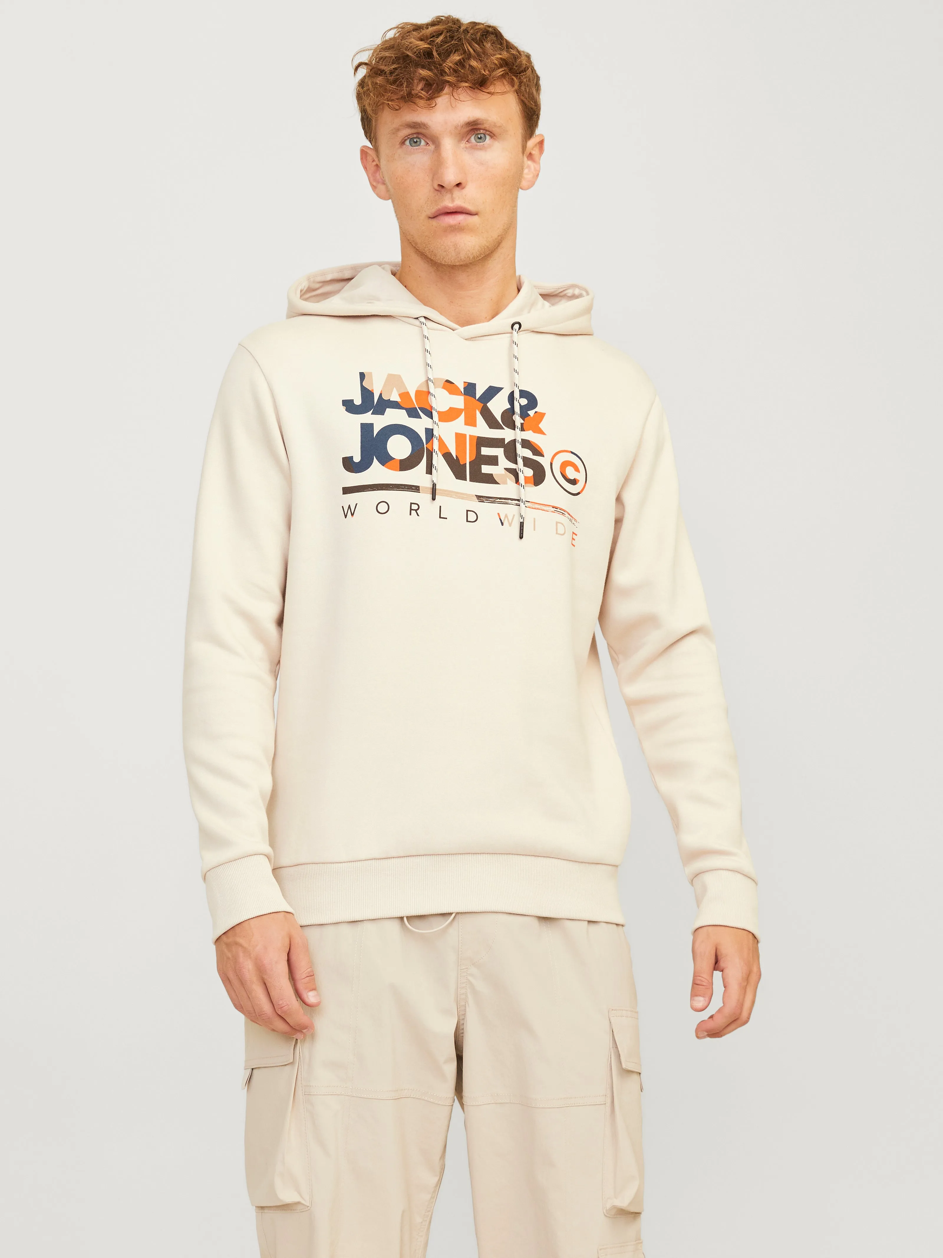 Sudadera con capucha Logotipo | Beige | Jack & Jones®