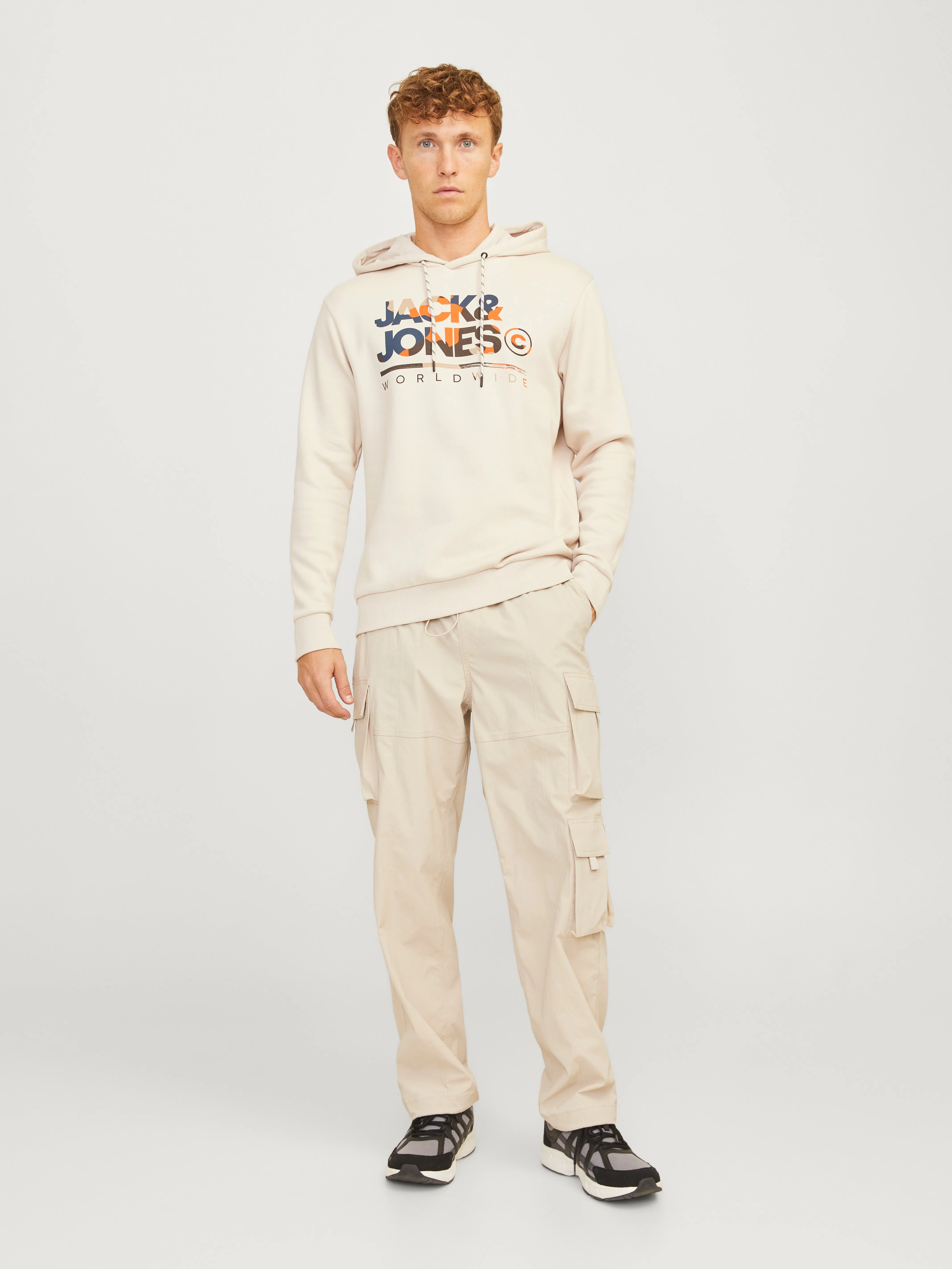 Sudadera con capucha Logotipo | Beige | Jack & Jones®