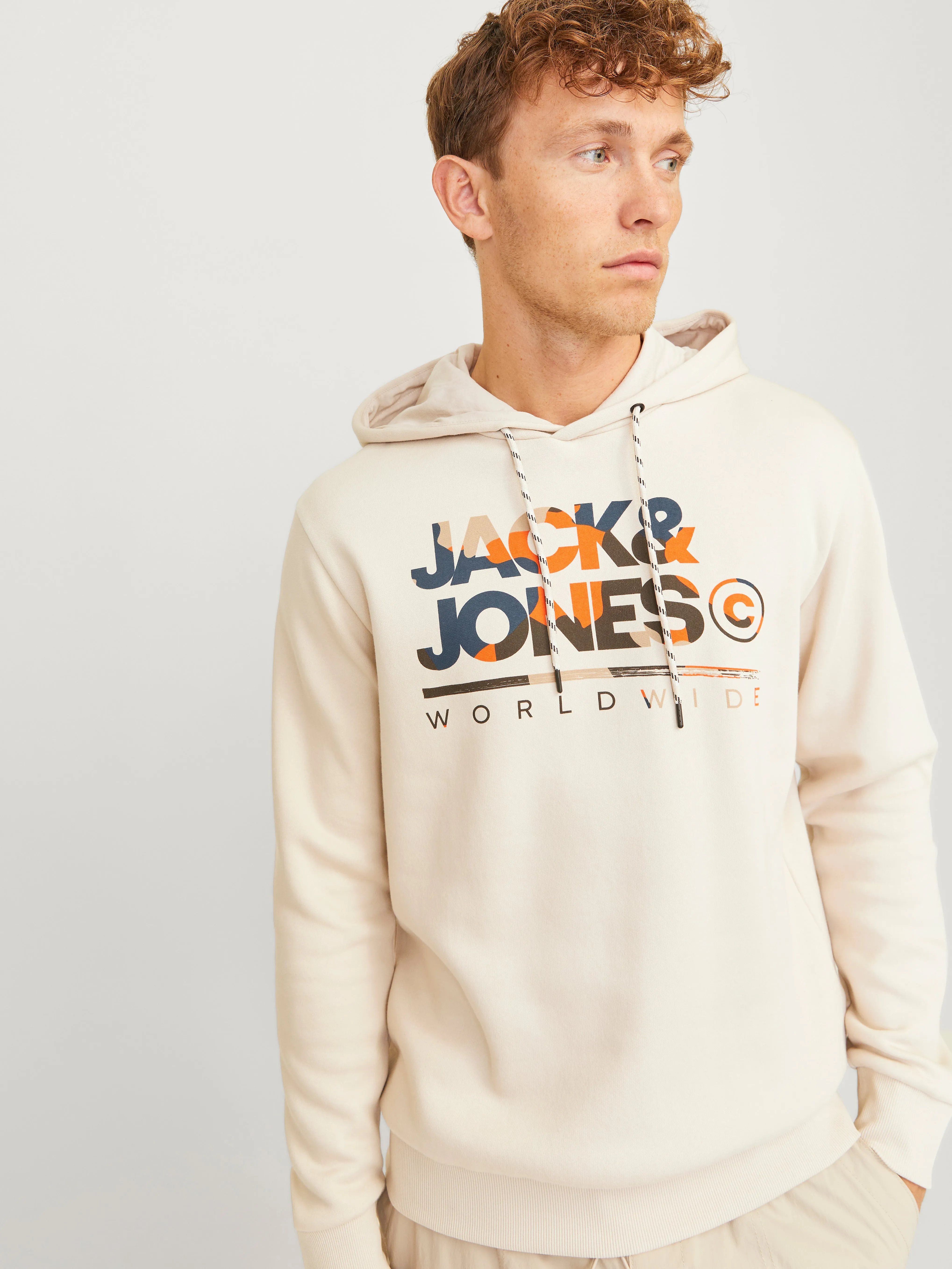 Sudadera con capucha Logotipo | Beige | Jack & Jones®