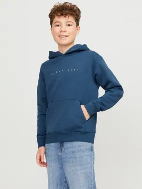 Sudadera con capucha Logotipo Junior | Azul oscuro | Jack & Jones®