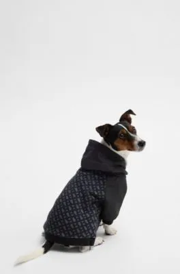 Sudadera con capucha para perros con estampado de monograma