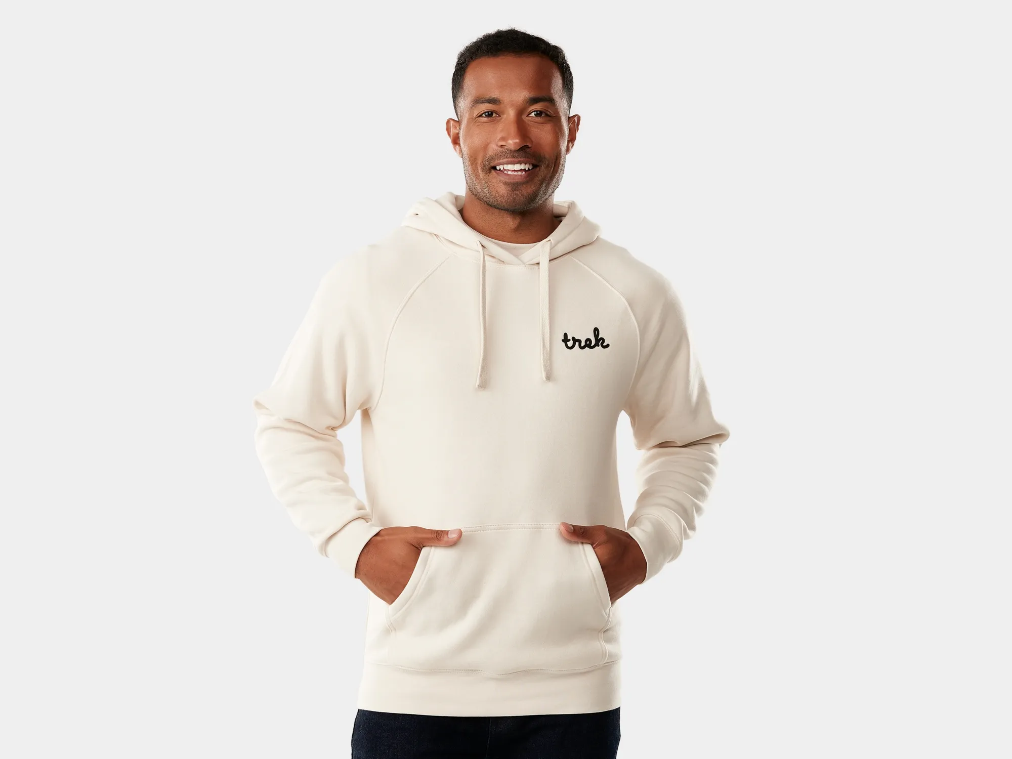 Sudadera con capucha Trek Chain Stitch M Crema