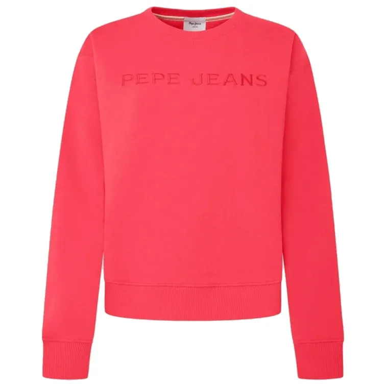 SUDADERA CUELLO REDONDO LOGO BORDADO MUJER PEPE JEANS