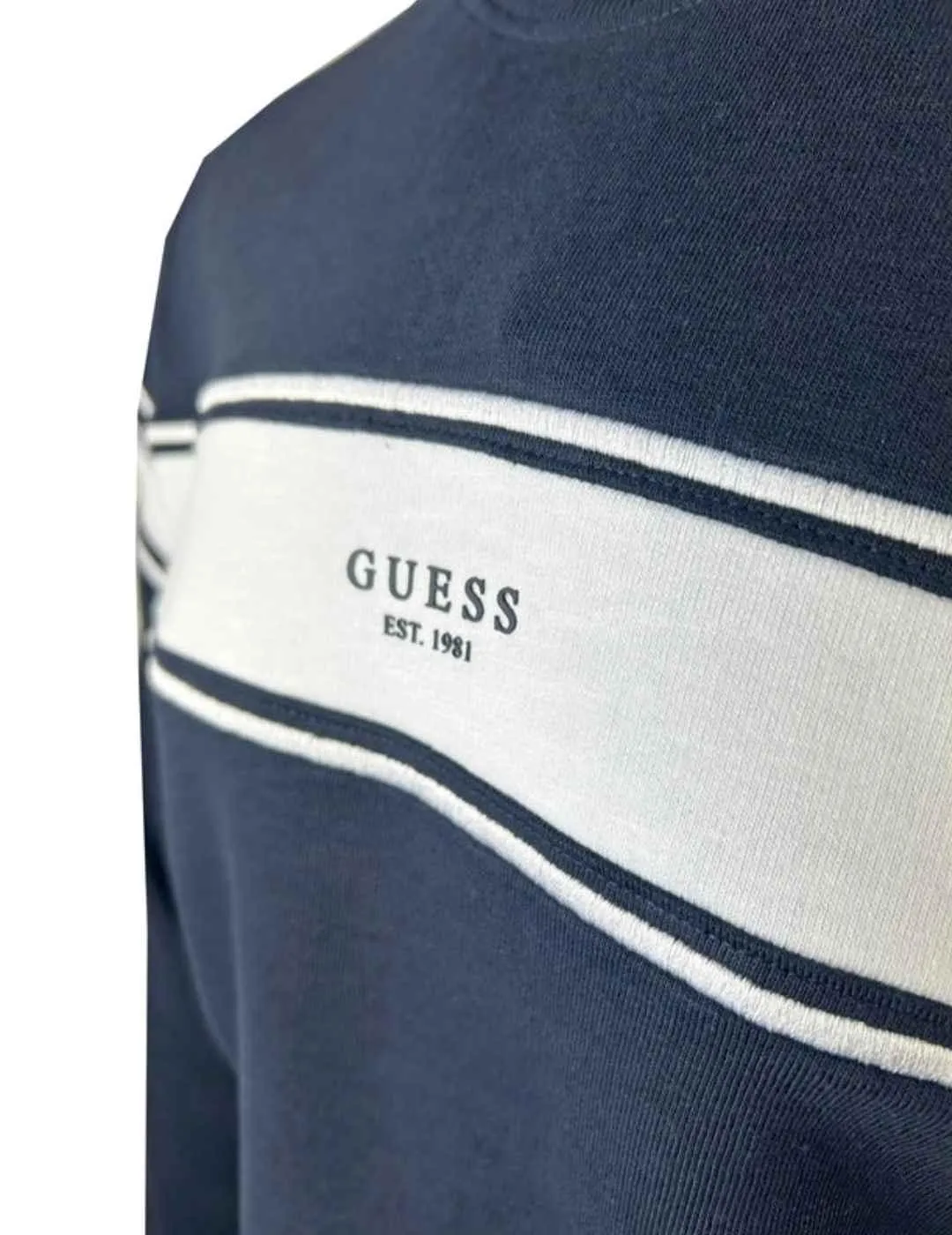 Sudadera Guess Inserted marino sin capucha para hombre