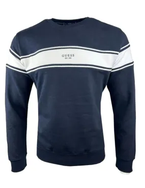 Sudadera Guess Inserted marino sin capucha para hombre