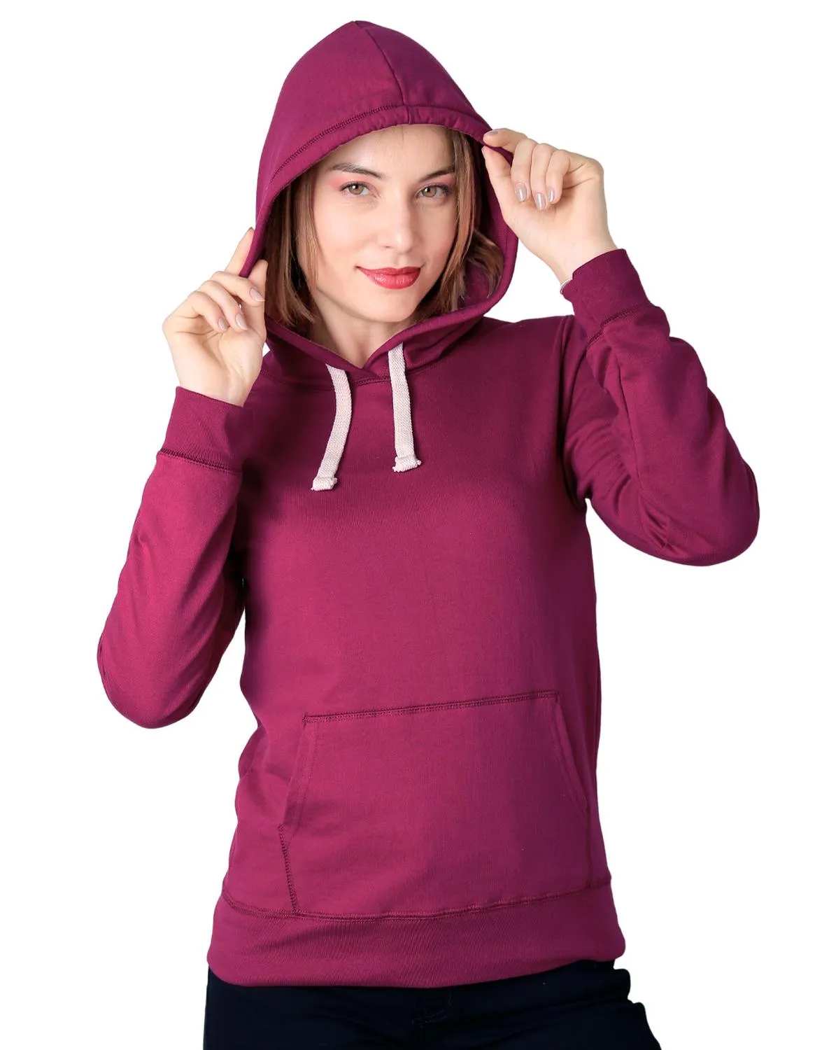 Sudadera Mujer Moda Con Capucha Rosa Optima 56505056