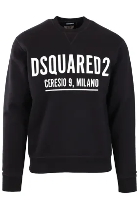 Sudadera negra con logo Ceresio 9 Milano