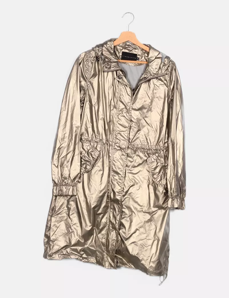 Tintoretto Impermeable plateado casual