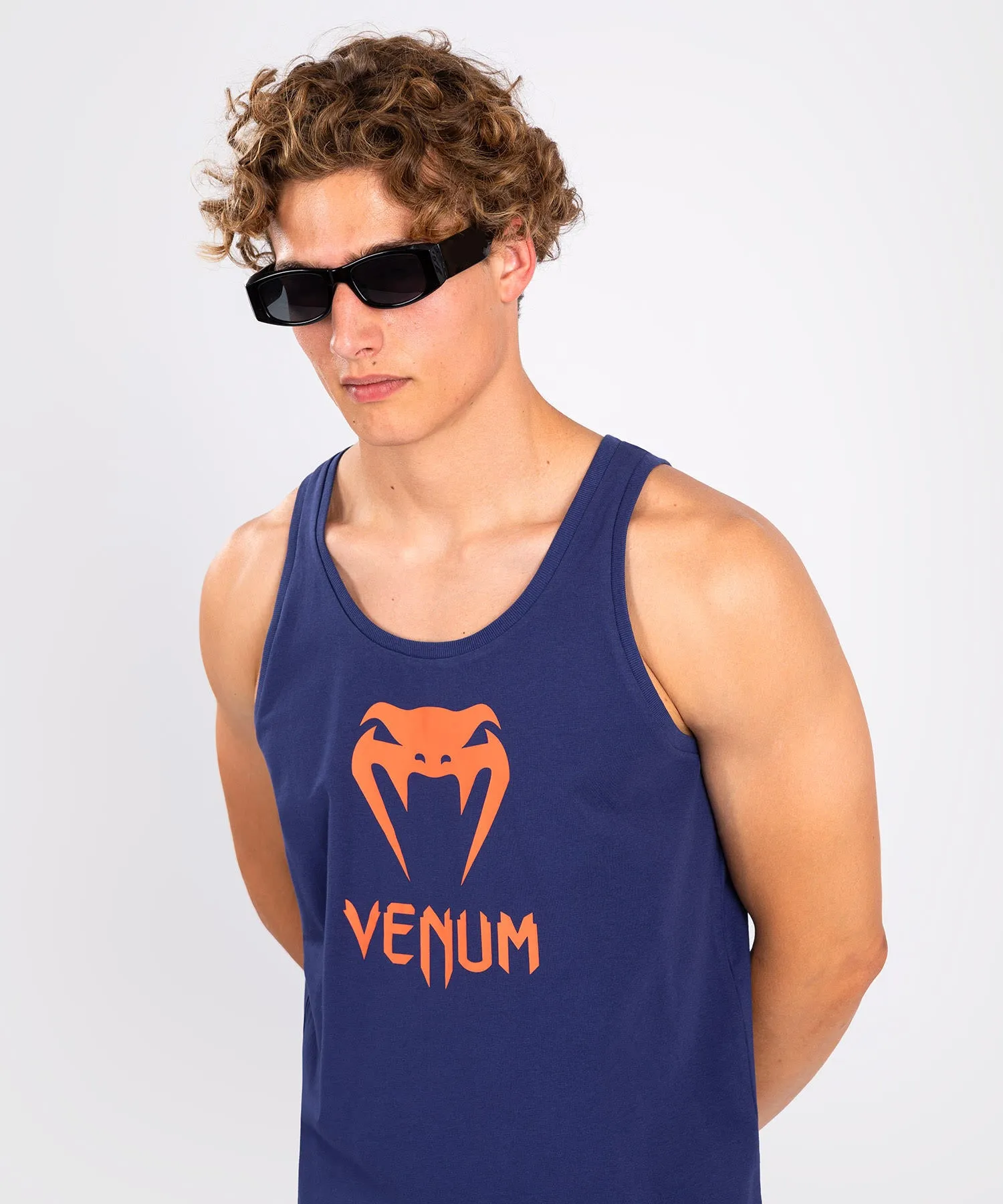 Venum Classic Camiseta de Tirantes - Azul Marino/Naranja