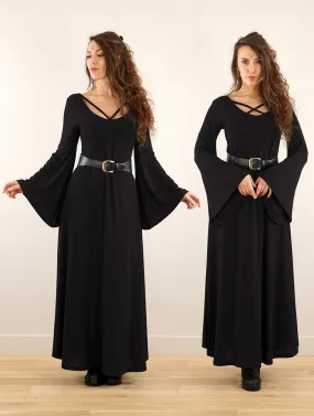 Vestido largo Black Moon, Negro