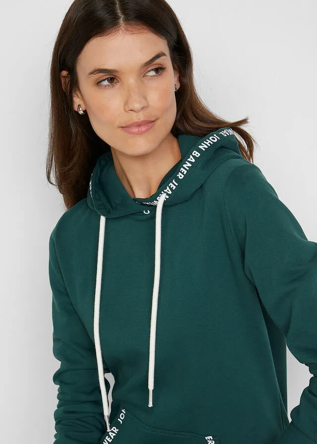 Vestido tipo sudadera Verde petróleo