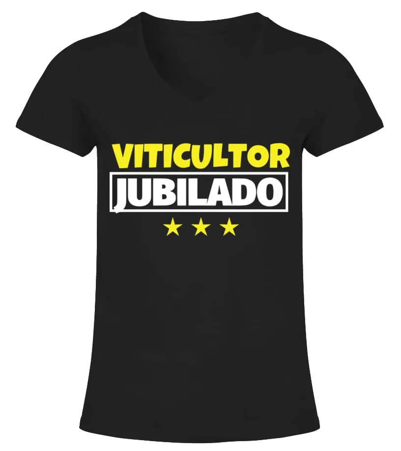 Viticultor Jubilado Regalo Camiseta Camiseta cuello pico Mujer