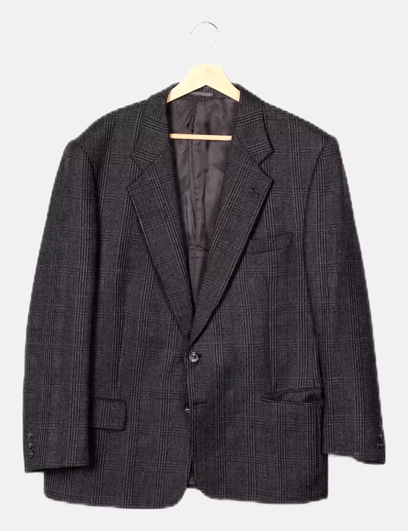 Yves Saint Laurent Blazer azul cuadros