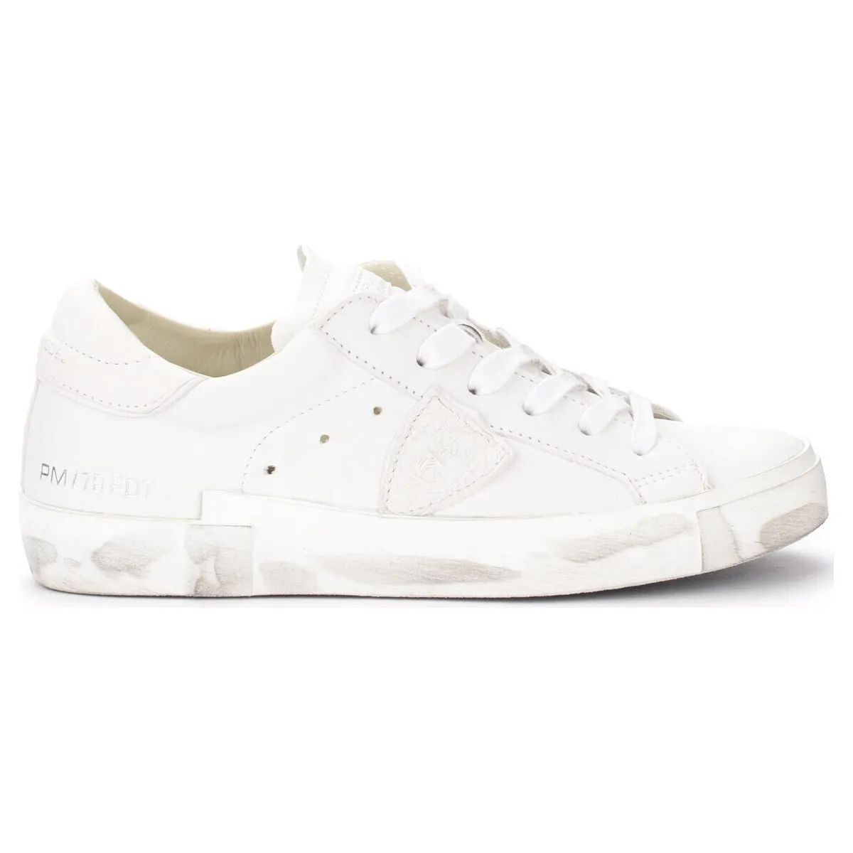 Zapatilla hombre  Paris X en cuero blanco