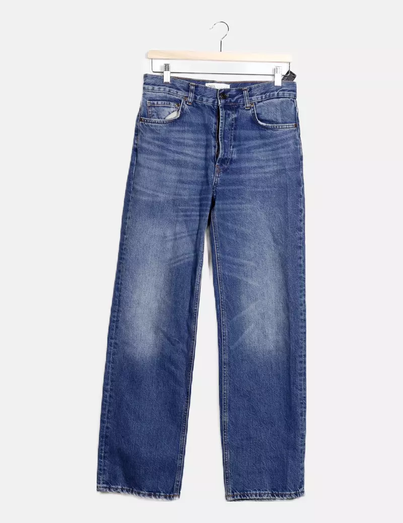 Zara Pantalón azul denim