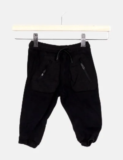 Zara Pantalón baggy negro