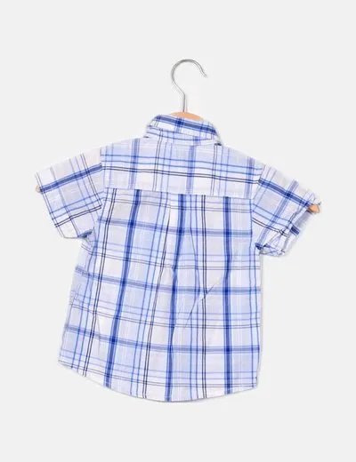 ZY Camisa cuadros azules manga corta